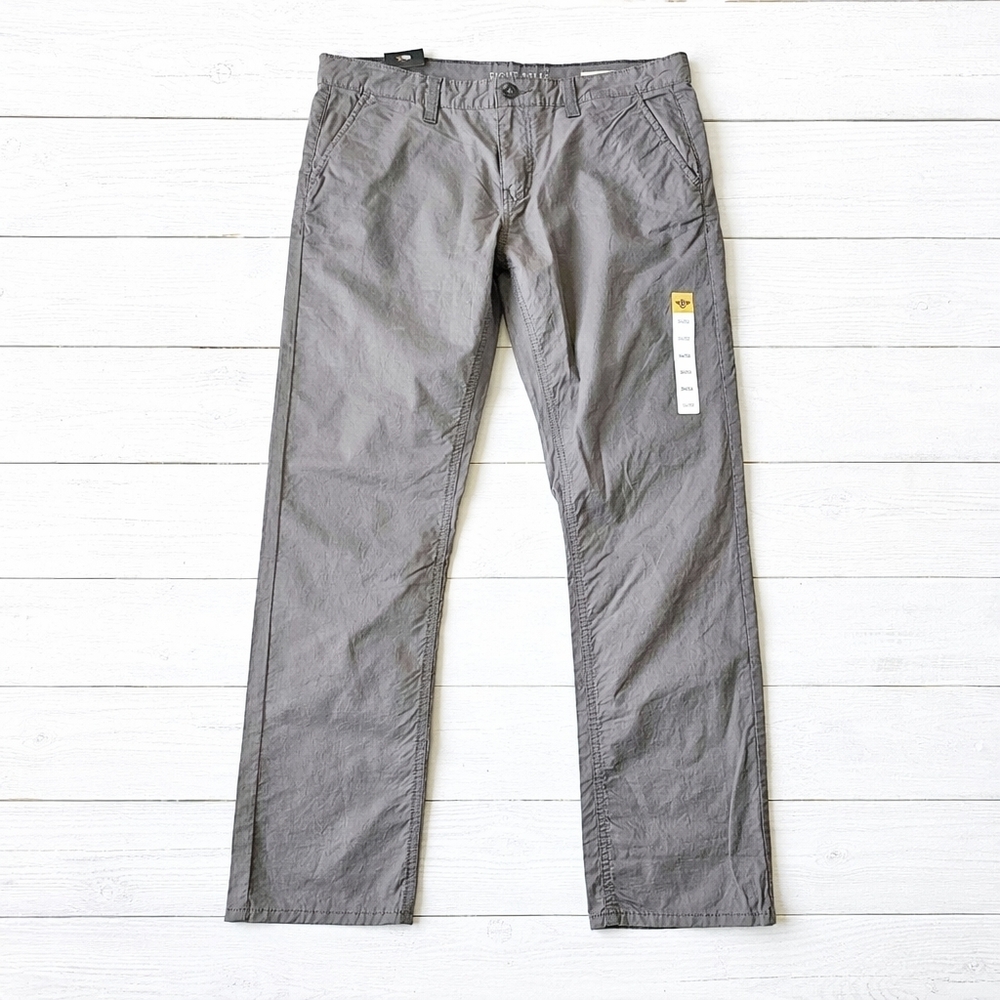 Eight Bells Chino Pants Men’s 34x32 Gray Slim Straight Low Rise Stretch NWT